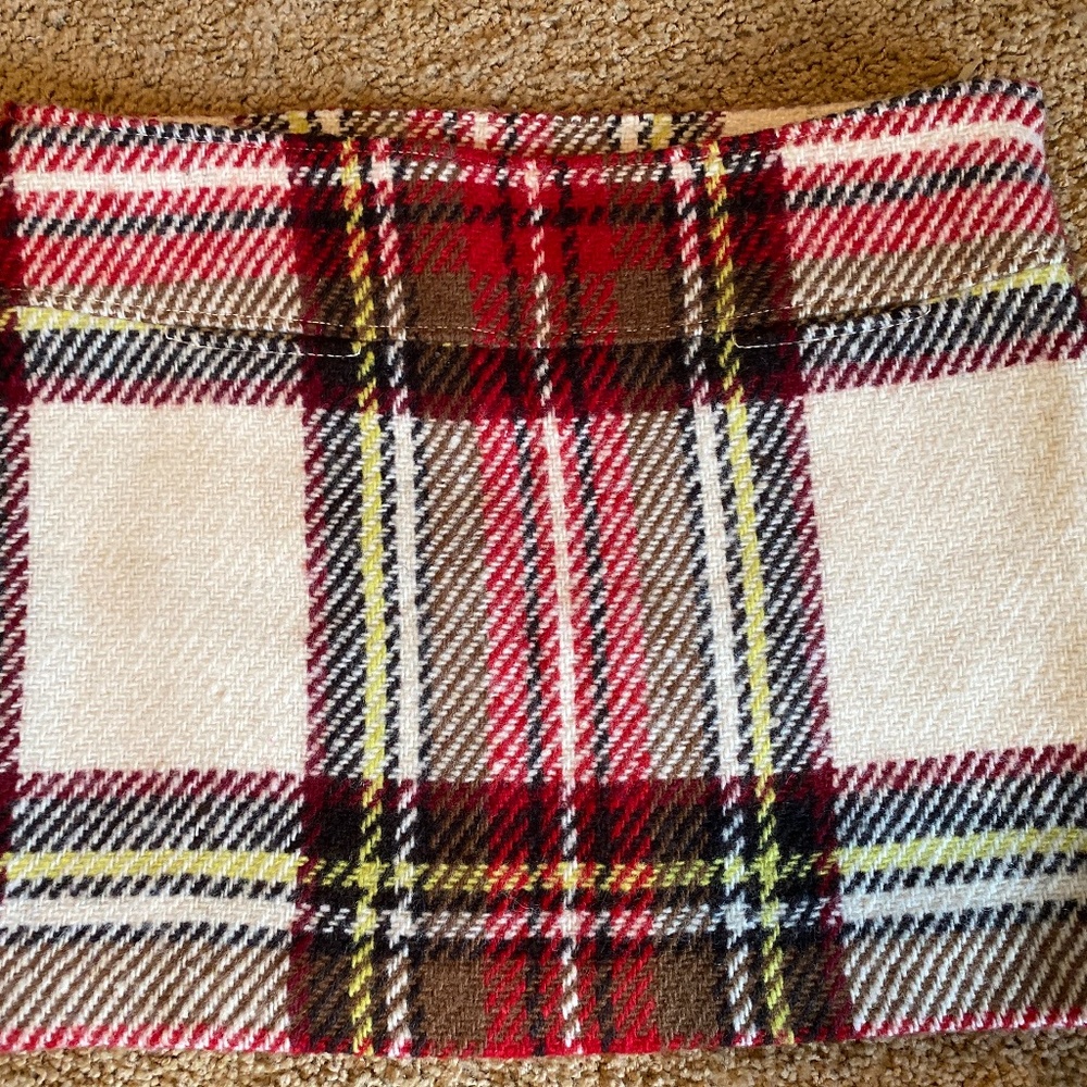 Burberry Wool Plaid Mini Skirt 10